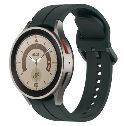 Grooved Color Buckle Silicone Watch Band