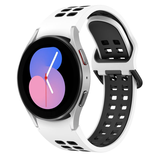 Two-Color Breathable Silicone Watch Band, For Samsung Galaxy Watch 5  40mm, For Samsung Galaxy Watch 4 44mm, For Samsung Galaxy Watch 4 40mm, For Samsung  Galaxy Watch 4 Classic 46mm - DealBuddy