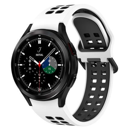 Two-Color Breathable Silicone Watch Band, For Samsung  Galaxy Watch 4 Classic 42mm - DealBuddy