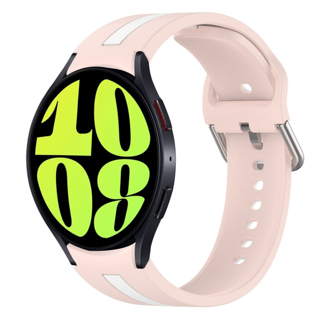 Two-Color Silicone Watch Band, For Samsung Galaxy Watch 6 44mm, For Samsung Galaxy Watch 6 40mm, For Samsung Galaxy Watch 6 Classic 43mm, For Samsung Galaxy watch 5 Pro Golf Edition, For Samsung Galaxy watch 5 Golf Edition - DealBuddy