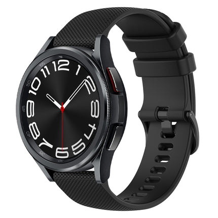20mm Checkered Silicone Watch Band, For Samsung Galaxy Watch 6 Classic 47mm, For Samsung Galaxy Watch 6 44mm, For Samsung Galaxy Watch 6 40mm, For Samsung Galaxy Watch 6 Classic 43mm