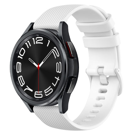 20mm Checkered Silicone Watch Band, For Samsung Galaxy Watch 6 Classic 47mm, For Samsung Galaxy Watch 6 44mm, For Samsung Galaxy Watch 6 40mm, For Samsung Galaxy Watch 6 Classic 43mm