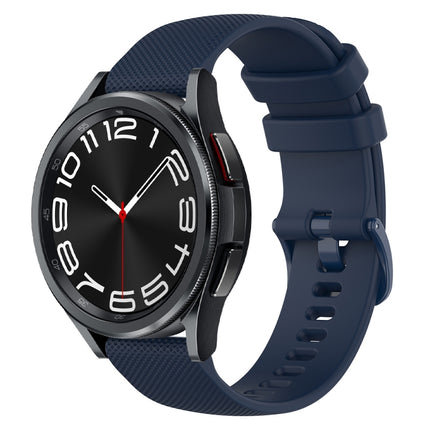 20mm Checkered Silicone Watch Band, For Samsung Galaxy Watch 6 Classic 47mm, For Samsung Galaxy Watch 6 44mm, For Samsung Galaxy Watch 6 40mm, For Samsung Galaxy Watch 6 Classic 43mm
