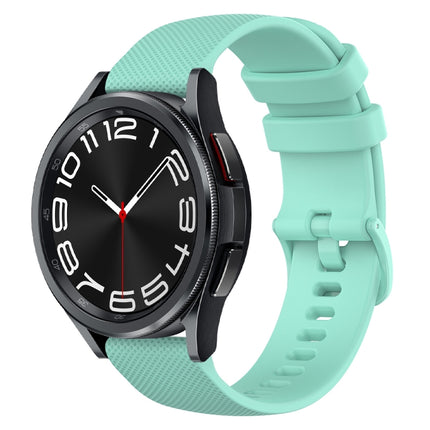 20mm Checkered Silicone Watch Band, For Samsung Galaxy Watch 6 Classic 47mm, For Samsung Galaxy Watch 6 44mm, For Samsung Galaxy Watch 6 40mm, For Samsung Galaxy Watch 6 Classic 43mm