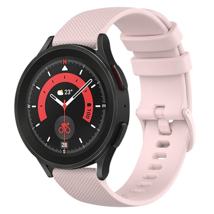 20mm Checkered Silicone Watch Band, For Samsung Galaxy watch 5 Pro Golf Edition, For Samsung Galaxy watch 5 Golf Edition, For Samsung Galaxy Watch 5  44mm, For Samsung Galaxy Watch 5 Pro  45mm