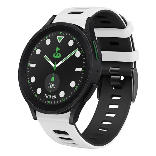 20mm Two-color Silicone Watch Band, For Samsung Galaxy watch 5 Pro Golf Edition, For Samsung Galaxy watch 5 Golf Edition, For Samsung Galaxy Watch 5  44mm, For Samsung Galaxy Watch 5 Pro  45mm - DealBuddy