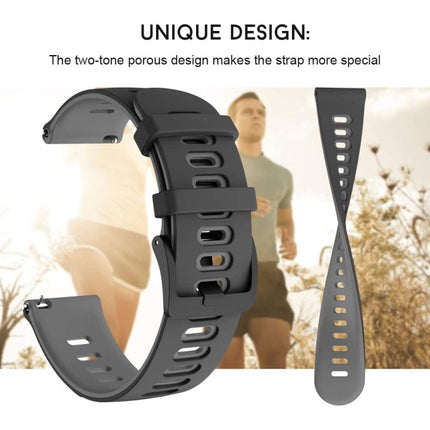20mm Two-color Silicone Watch Band