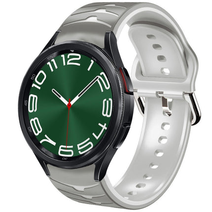 Curved Texture Silicone Watch Band, For Samsung Galaxy Watch 6 Classic 47mm, For Samsung Galaxy Watch 6 44mm, For Samsung Galaxy Watch 6 40mm - DealBuddy