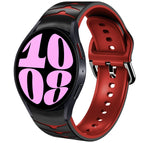 For Samsung Galaxy Watch 6 44mm / Black+Red