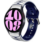 For Samsung Galaxy Watch 6 40mm / White+Blue
