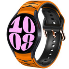 For Samsung Galaxy Watch 6 40mm / Orange+Black
