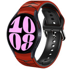 For Samsung Galaxy Watch 6 40mm / Red+Black