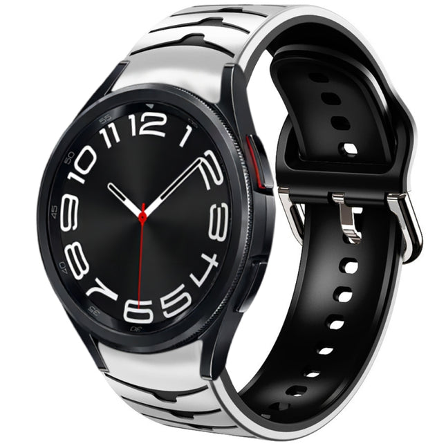 Curved Texture Silicone Watch Band, For Samsung Galaxy Watch 6 Classic 43mm, For Samsung Galaxy watch 5 Pro Golf Edition, For Samsung Galaxy watch 5 Golf Edition - DealBuddy