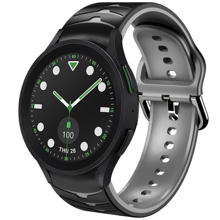 Curved Texture Silicone Watch Band, For Samsung Galaxy Watch 6 Classic 43mm, For Samsung Galaxy watch 5 Pro Golf Edition, For Samsung Galaxy watch 5 Golf Edition - DealBuddy
