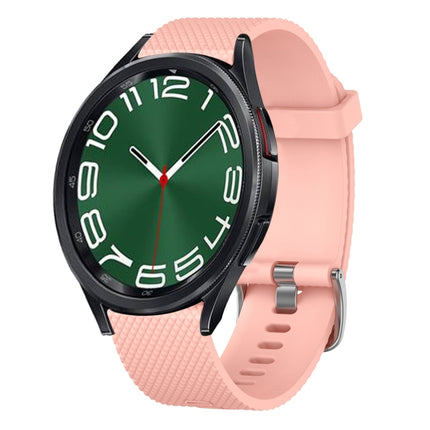 20mm Diamond Textured Silicone Watch Band, For Samsung Galaxy Watch 6 Classic 47mm, For Samsung Galaxy Watch 6 44mm, For Samsung Galaxy Watch 6 40mm, For Samsung Galaxy Watch 6 Classic 43mm - DealBuddy