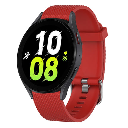 20mm Diamond Textured Silicone Watch Band, For Samsung Galaxy watch 5 Pro Golf Edition, For Samsung Galaxy watch 5 Golf Edition, For Samsung Galaxy Watch 5 44mm, For Samsung Galaxy Watch 5 Pro 45mm