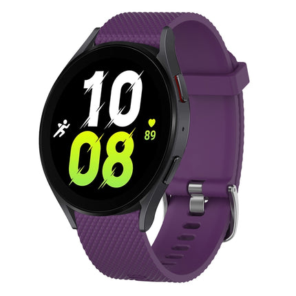 20mm Diamond Textured Silicone Watch Band, For Samsung Galaxy watch 5 Pro Golf Edition, For Samsung Galaxy watch 5 Golf Edition, For Samsung Galaxy Watch 5 44mm, For Samsung Galaxy Watch 5 Pro 45mm