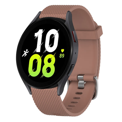 20mm Diamond Textured Silicone Watch Band, For Samsung Galaxy watch 5 Pro Golf Edition, For Samsung Galaxy watch 5 Golf Edition, For Samsung Galaxy Watch 5 44mm, For Samsung Galaxy Watch 5 Pro 45mm