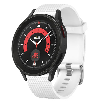 20mm Diamond Textured Silicone Watch Band, For Samsung Galaxy watch 5 Pro Golf Edition, For Samsung Galaxy watch 5 Golf Edition, For Samsung Galaxy Watch 5 44mm, For Samsung Galaxy Watch 5 Pro 45mm