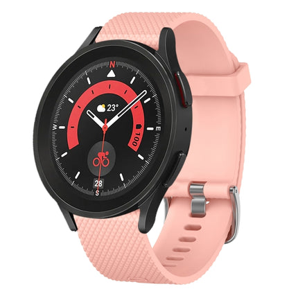 20mm Diamond Textured Silicone Watch Band, For Samsung Galaxy watch 5 Pro Golf Edition, For Samsung Galaxy watch 5 Golf Edition, For Samsung Galaxy Watch 5 44mm, For Samsung Galaxy Watch 5 Pro 45mm