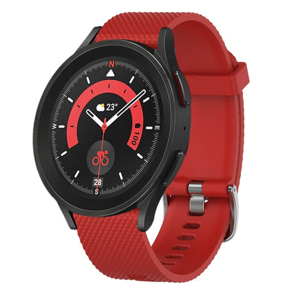 20mm Diamond Textured Silicone Watch Band, For Samsung Galaxy watch 5 Pro Golf Edition, For Samsung Galaxy watch 5 Golf Edition, For Samsung Galaxy Watch 5 44mm, For Samsung Galaxy Watch 5 Pro 45mm