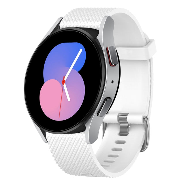 20mm Diamond Textured Silicone Watch Band, For Samsung Galaxy Watch 5 40mm, For Samsung Galaxy Watch 4 44mm, For Samsung Galaxy Watch 4 40mm, For Samsung  Galaxy Watch 4 Classic 46mm