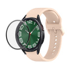 JUNSUNMAY Silicone Adjustable Strap + Full Coverage PMMA Screen Protector Kit, For Samsung Galaxy Watch6 Classic 43mm, For Samsung Galaxy Watch5 44mm, For Samsung Galaxy Watch5 Pro 45mm - DealBuddy