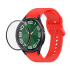 JUNSUNMAY Silicone Adjustable Strap + Full Coverage PMMA Screen Protector Kit, For Samsung Galaxy Watch6 Classic 47mm, For Samsung Galaxy Watch6 44mm, For Samsung Galaxy Watch6 40mm - DealBuddy