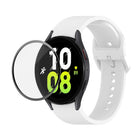 JUNSUNMAY Silicone Adjustable Strap + Full Coverage PMMA Screen Protector Kit, For Samsung Galaxy Watch5 40mm, For Samsung Galaxy Watch4 44mm, For Samsung Galaxy Watch4 40mm - DealBuddy
