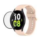 JUNSUNMAY Silicone Adjustable Strap + Full Coverage PMMA Screen Protector Kit, For Samsung Galaxy Watch5 40mm, For Samsung Galaxy Watch4 44mm, For Samsung Galaxy Watch4 40mm - DealBuddy