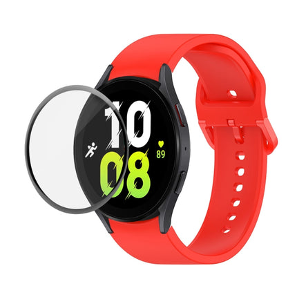 JUNSUNMAY Silicone Adjustable Strap + Full Coverage PMMA Screen Protector Kit, For Samsung Galaxy Watch6 Classic 43mm, For Samsung Galaxy Watch5 44mm, For Samsung Galaxy Watch5 Pro 45mm - DealBuddy