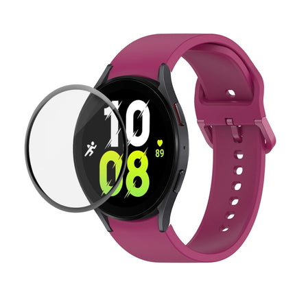 JUNSUNMAY Silicone Adjustable Strap + Full Coverage PMMA Screen Protector Kit, For Samsung Galaxy Watch6 Classic 43mm, For Samsung Galaxy Watch5 44mm, For Samsung Galaxy Watch5 Pro 45mm - DealBuddy