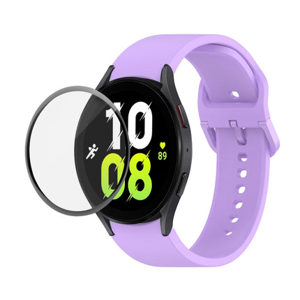 JUNSUNMAY Silicone Adjustable Strap + Full Coverage PMMA Screen Protector Kit, For Samsung Galaxy Watch6 Classic 43mm, For Samsung Galaxy Watch5 44mm, For Samsung Galaxy Watch5 Pro 45mm - DealBuddy