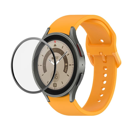 JUNSUNMAY Silicone Adjustable Strap + Full Coverage PMMA Screen Protector Kit, For Samsung Galaxy Watch6 Classic 43mm, For Samsung Galaxy Watch5 44mm, For Samsung Galaxy Watch5 Pro 45mm - DealBuddy