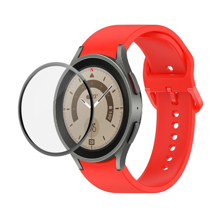 JUNSUNMAY Silicone Adjustable Strap + Full Coverage PMMA Screen Protector Kit, For Samsung Galaxy Watch6 Classic 43mm, For Samsung Galaxy Watch5 44mm, For Samsung Galaxy Watch5 Pro 45mm - DealBuddy