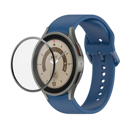 JUNSUNMAY Silicone Adjustable Strap + Full Coverage PMMA Screen Protector Kit, For Samsung Galaxy Watch6 Classic 43mm, For Samsung Galaxy Watch5 44mm, For Samsung Galaxy Watch5 Pro 45mm - DealBuddy