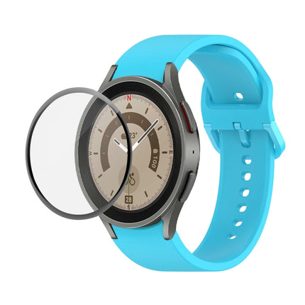JUNSUNMAY Silicone Adjustable Strap + Full Coverage PMMA Screen Protector Kit, For Samsung Galaxy Watch6 Classic 43mm, For Samsung Galaxy Watch5 44mm, For Samsung Galaxy Watch5 Pro 45mm - DealBuddy