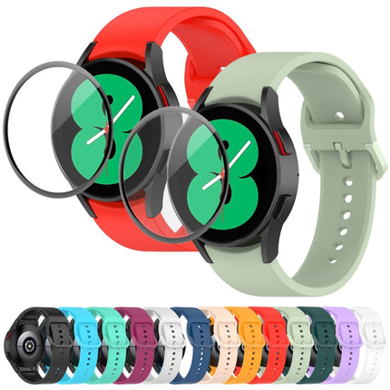 JUNSUNMAY Silicone Adjustable Strap + Full Coverage PMMA Screen Protector Kit, For Samsung Galaxy Watch6 Classic 43mm, For Samsung Galaxy Watch5 44mm, For Samsung Galaxy Watch5 Pro 45mm - DealBuddy