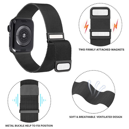 Milan Double Magnetic Steel Mesh Watch Band, For Apple Watch 5 40mm, For Apple Watch 4 44mm, For Apple Watch 4 40mm, For Apple Watch 3 38mm, For Apple Watch 3 42mm, For Apple Watch 2 42mm - DealBuddy
