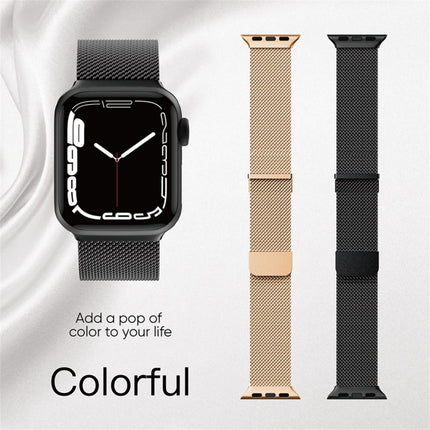Milan Double Magnetic Steel Mesh Watch Band, For Apple Watch Ultra 49mm, For Apple Watch 8 41mm, For Apple Watch 8 45mm, For Apple Watch SE 2022 40mm, For Apple Watch SE 2022 44mm, For Apple Watch 7 41mm - DealBuddy