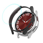 ENKAY Hat-Prince Electroplated Hard PC Case + 0.2mm 9H Glass Screen Protector, For Samsung Galaxy Watch6 Classic 47mm, For Samsung Galaxy Watch6 44mm, For Samsung Galaxy Watch6 40mm, For Samsung Galaxy Watch6 Classic 43mm
