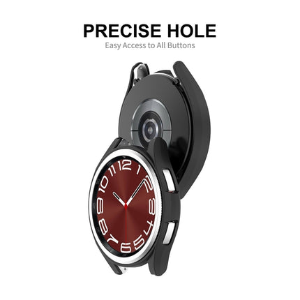 ENKAY Hat-Prince Electroplated Hard PC Case + 0.2mm 9H Glass Screen Protector, For Samsung Galaxy Watch6 Classic 47mm, For Samsung Galaxy Watch6 44mm, For Samsung Galaxy Watch6 40mm, For Samsung Galaxy Watch6 Classic 43mm
