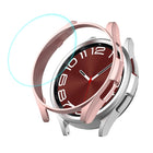 ENKAY Hat-Prince Electroplated Hard PC Case + 0.2mm 9H Glass Screen Protector, For Samsung Galaxy Watch6 Classic 47mm, For Samsung Galaxy Watch6 44mm, For Samsung Galaxy Watch6 40mm, For Samsung Galaxy Watch6 Classic 43mm
