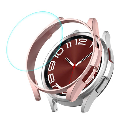 ENKAY Hat-Prince Electroplated Hard PC Case + 0.2mm 9H Glass Screen Protector, For Samsung Galaxy Watch6 Classic 47mm, For Samsung Galaxy Watch6 44mm, For Samsung Galaxy Watch6 40mm, For Samsung Galaxy Watch6 Classic 43mm