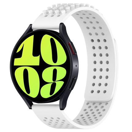 20mm Holes Breathable 3D Dots Silicone Watch Band, For Samsung Galaxy Watch 6 Classic 47mm, For Samsung Galaxy Watch 6 44mm, For Samsung Galaxy Watch 6 40mm