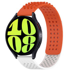 For Samsung Galaxy Watch 6 40mm / Orange+White