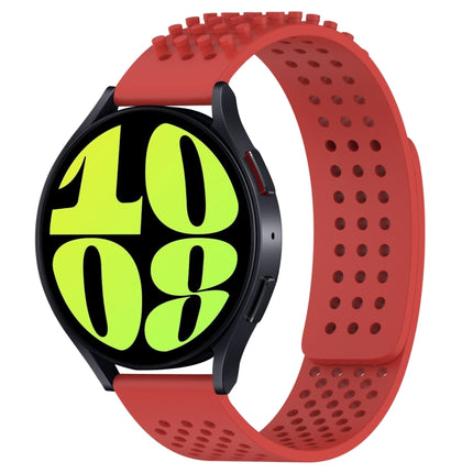 20mm Holes Breathable 3D Dots Silicone Watch Band, For Samsung Galaxy Watch 6 Classic 47mm, For Samsung Galaxy Watch 6 44mm, For Samsung Galaxy Watch 6 40mm