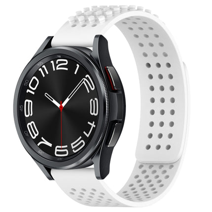 20mm Holes Breathable 3D Dots Silicone Watch Band, For Samsung Galaxy Watch 6 Classic 47mm, For Samsung Galaxy Watch 6 44mm, For Samsung Galaxy Watch 6 40mm
