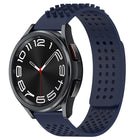 20mm Holes Breathable 3D Dots Silicone Watch Band, For Samsung Galaxy Watch 6 Classic 47mm, For Samsung Galaxy Watch 6 44mm, For Samsung Galaxy Watch 6 40mm