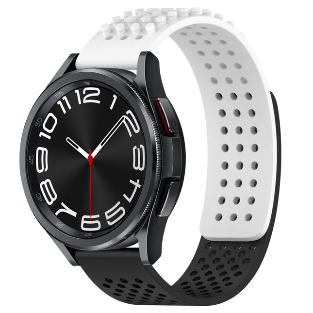 20mm Holes Breathable 3D Dots Silicone Watch Band, For Samsung Galaxy Watch 6 Classic 43mm, For Samsung Galaxy watch 5 Pro Golf Edition, For Samsung Galaxy watch 5 Golf Edition